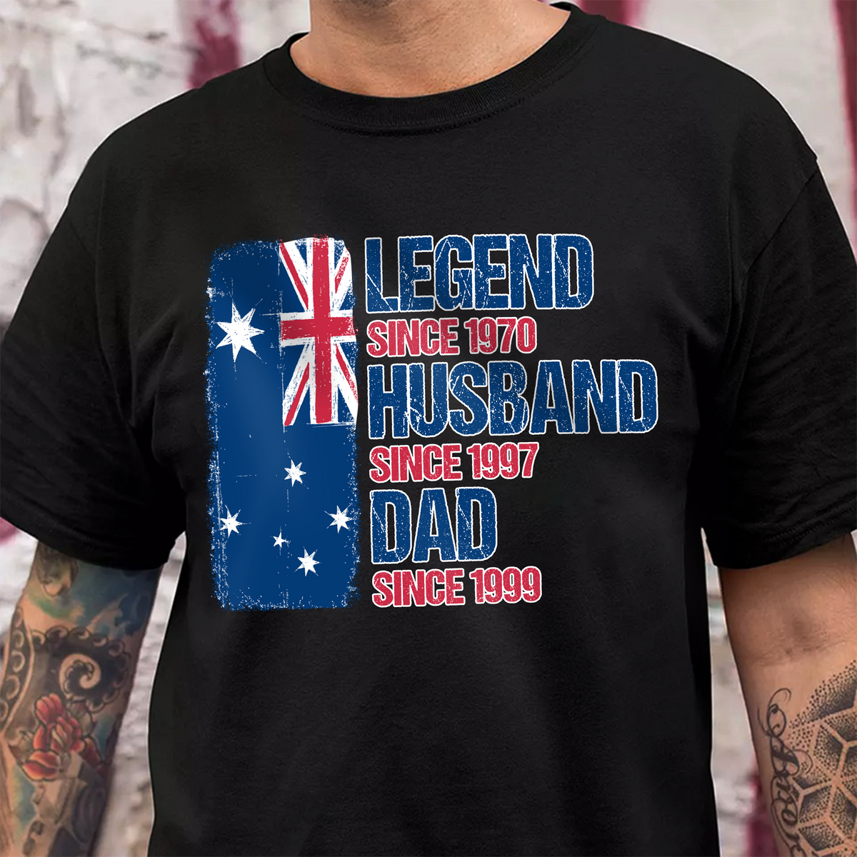 Legend, Husband, Dad And Grandpa - AUS Flag Version - Personalized Shirt TH10 894173