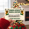 Personalized Reindeer Approved Financial Assistance Funny Christmas Money Holder Card LM32 669729