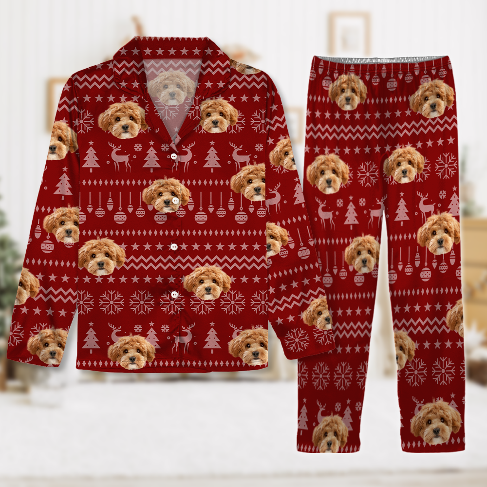 Custom Dog Photo Christmas Pajamas Christmas Gift For Pet Lovers CH07 896130