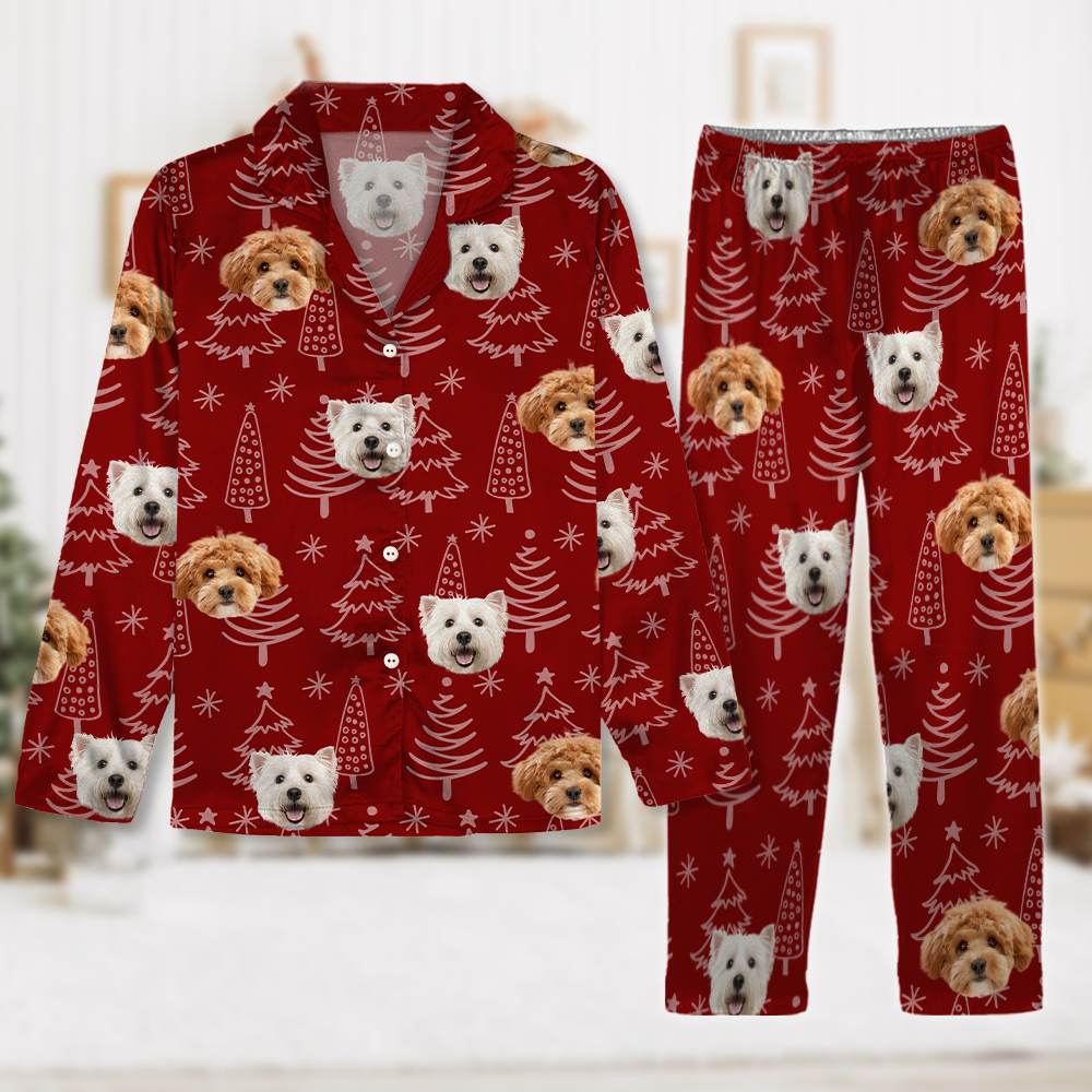 Custom Dog Photo Christmas Pajamas Christmas Gift For Pet Lovers CH07 896130