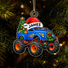 Personalized Name Monster Truck Christmas Acrylic Ornament Kids Boy Xmas Gifts HA75 919176