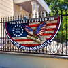Custom Family Name America Anniversary 250 Years of Freedom Non-Pleated Fan Flag HO82 901604
