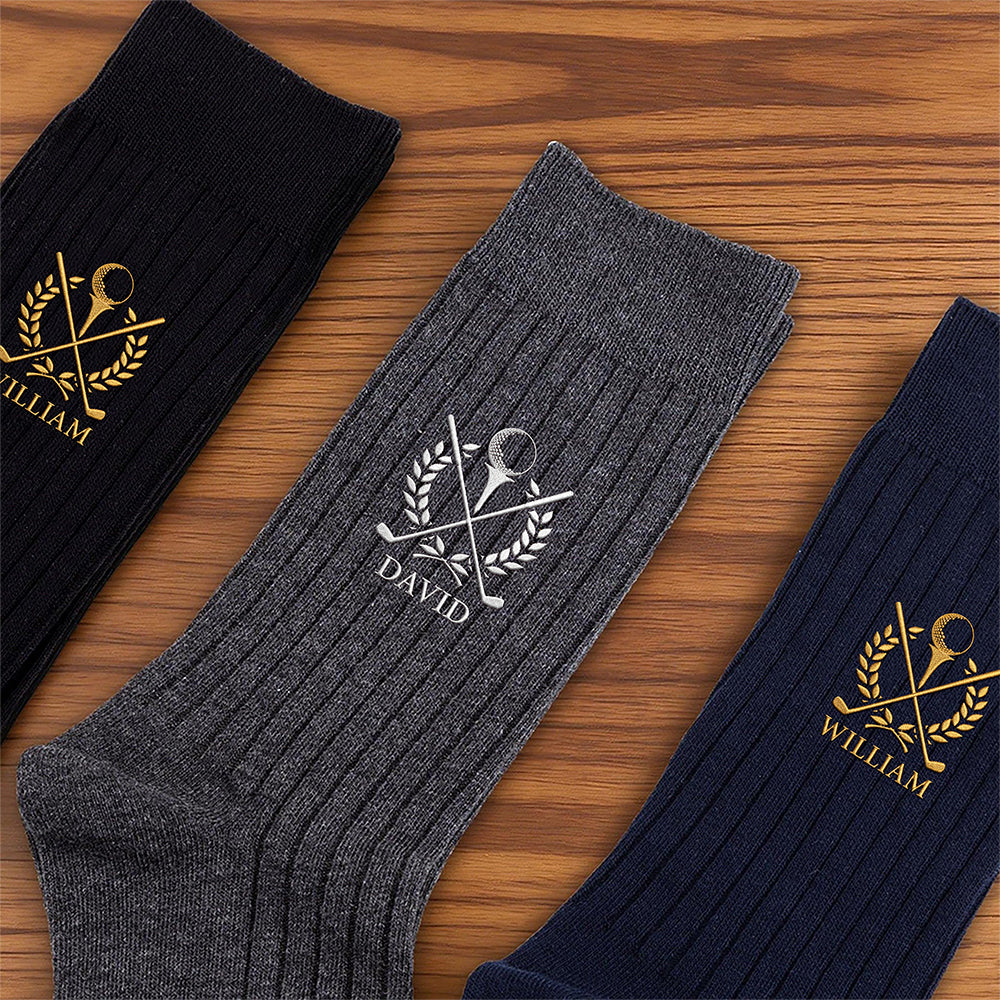 Personalized Name Golf Embroidered Socks Gift for Dad, Husband, Grandpa LM32 669773