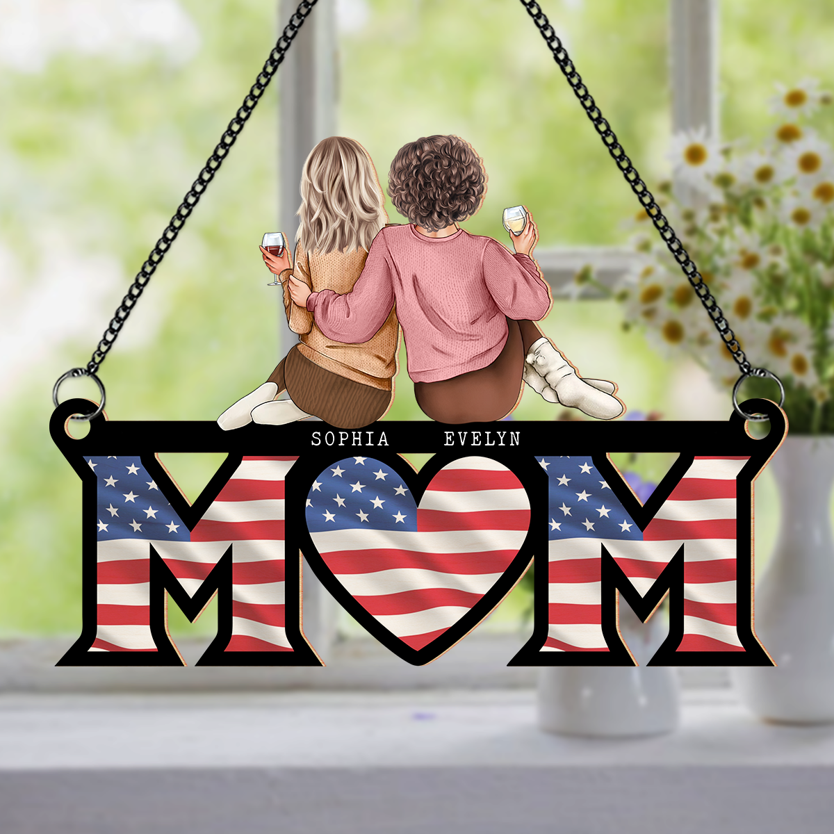 Personalized Window Hanging Suncatcher Ornament - Gift For Mother's Day HA75 920396