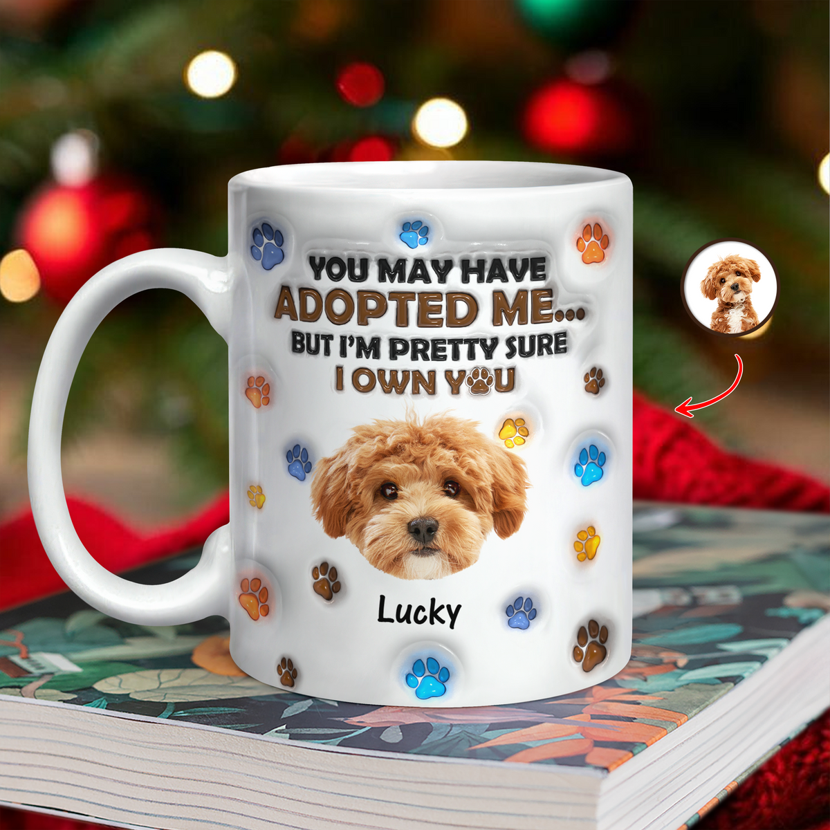 Custom Photo You May Have Adopted Me But I'm Pretty Sure I Own You - Personalized 3D Inflated Effect Mug HO82 894424