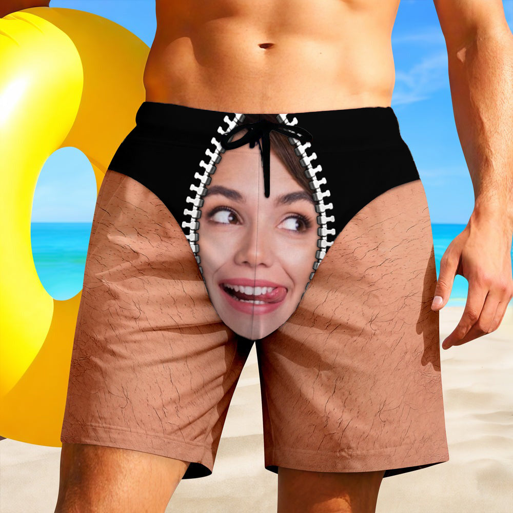 Upload Your Wife, Girlfriend Photo Funny Beach Short TH10 170479