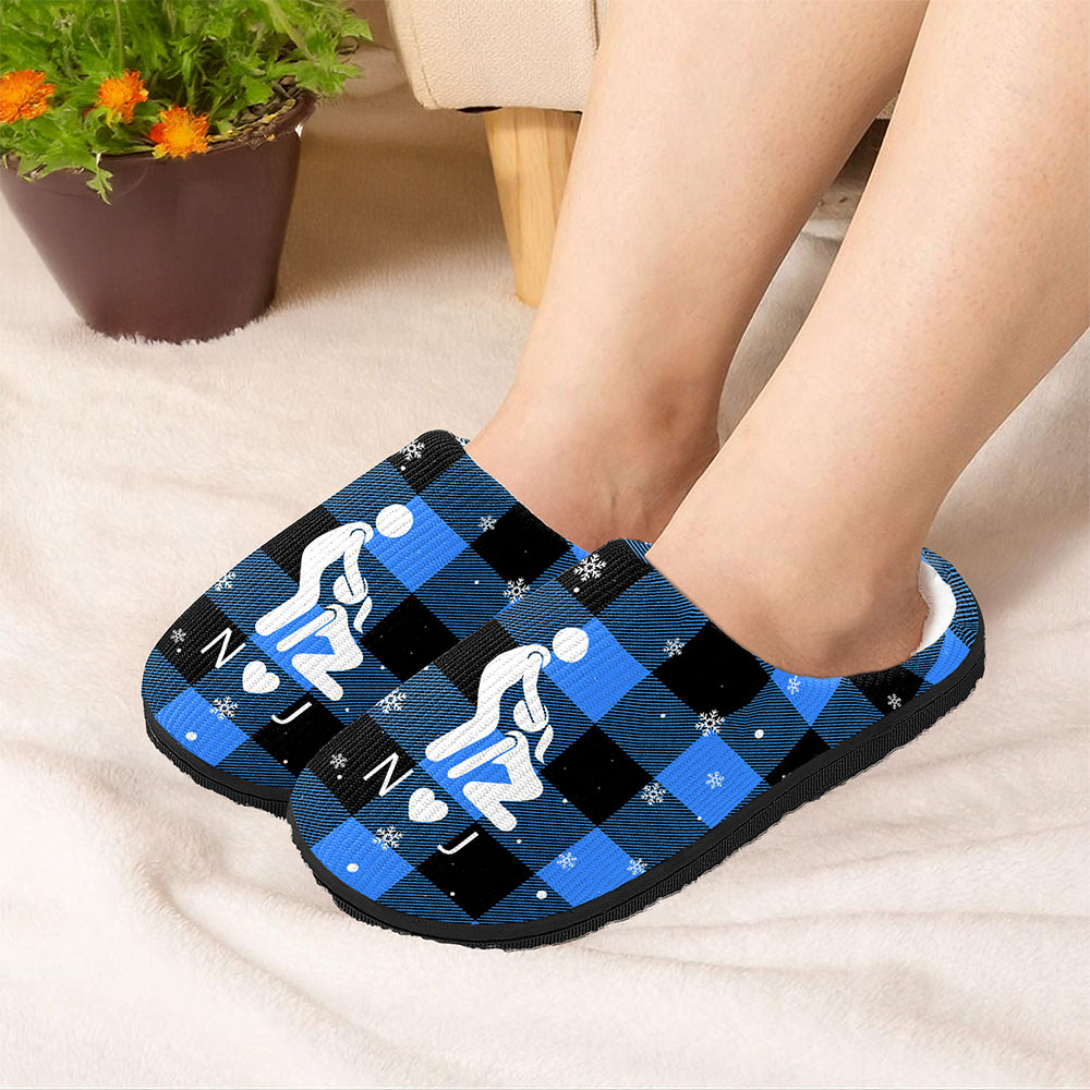 Personalized Funny Adult Couple Christmas Slippers Gift for Husband Wife Boyfriend Girlfriend HA75 919052