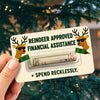 Personalized Reindeer Approved Financial Assistance Funny Christmas Money Holder Card LM32 669729