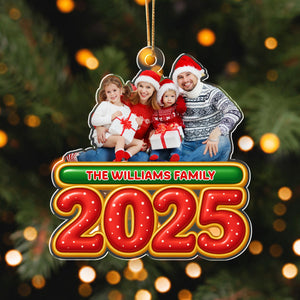 Custom Family Photo Season Of Love Acrylic Ornament Gift For Christmas HO82 900302