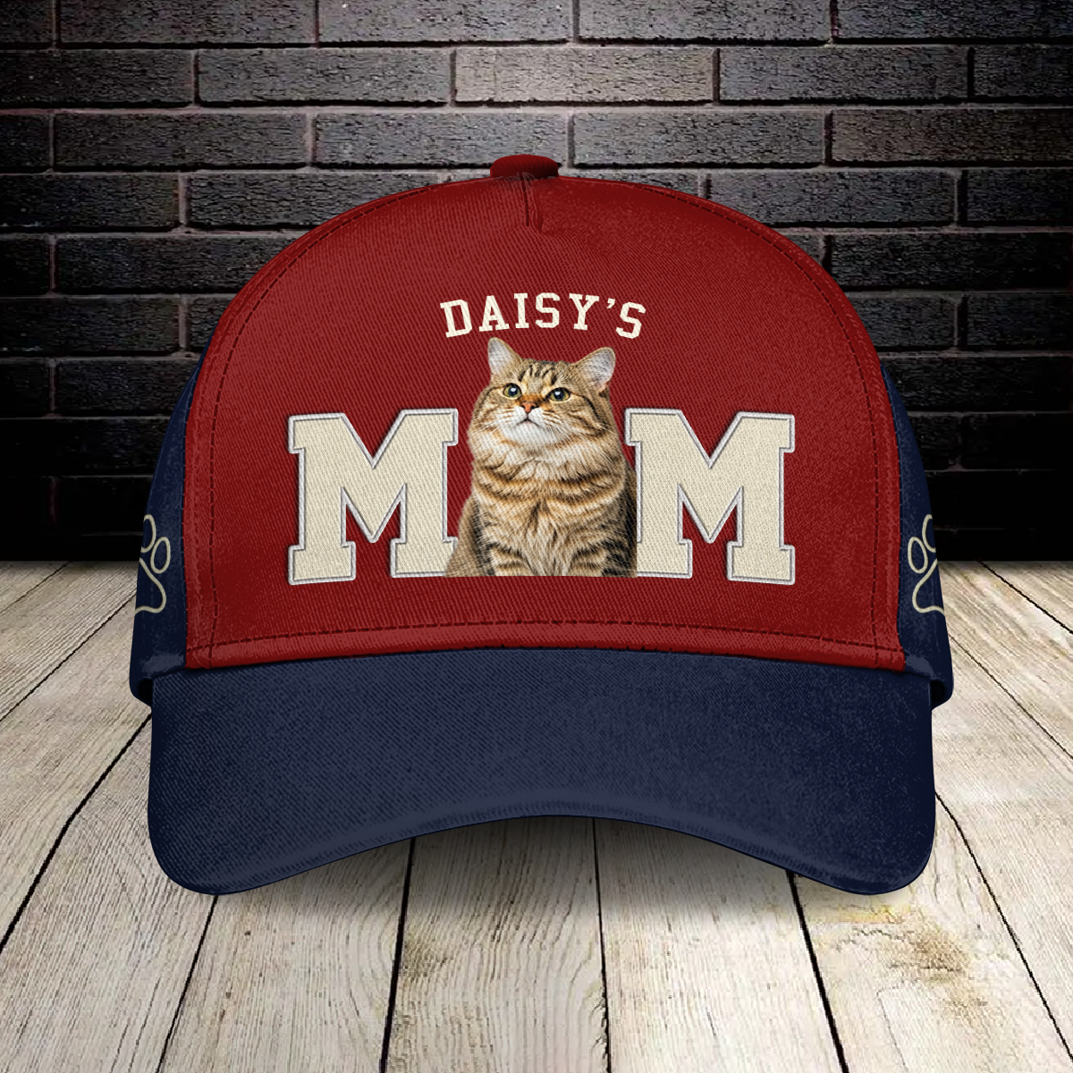Custom Cat Photo Embroidered Effect Classic Cap Personalized Cat Mom Cat Dad Gifts CH07 899410