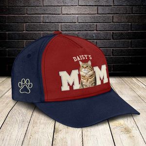 Custom Cat Photo Embroidered Effect Classic Cap Personalized Cat Mom Cat Dad Gifts CH07 899410