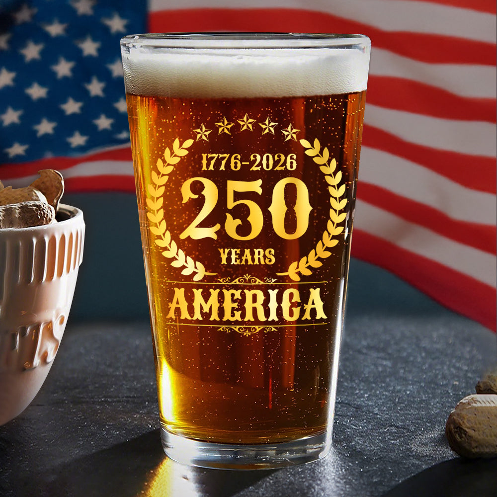 America 250 Years America 250th Anniversary Print Beer Glass HA75 897426