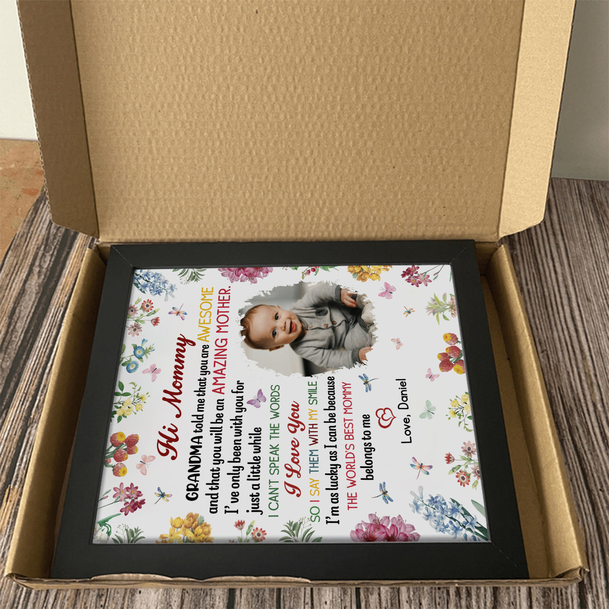 Custom Kid Photo Grandma Told Me That You Are Awesome Picture Frame HA75 891990