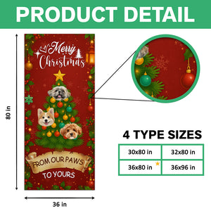 Custom Pet Photo Welcome Door Cover Christmas Gift For Dog And Cat Lovers CH07 899422