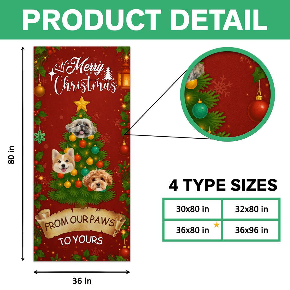 Custom Pet Photo Welcome Door Cover Christmas Gift For Dog And Cat Lovers CH07 899422