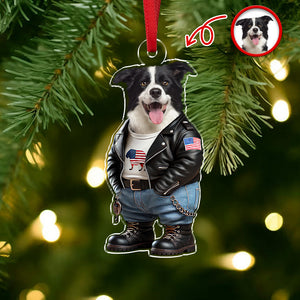 Custom Photo Cool Dog Career Uniforms Acrylic Ornament For Dog Lovers HA75 897080