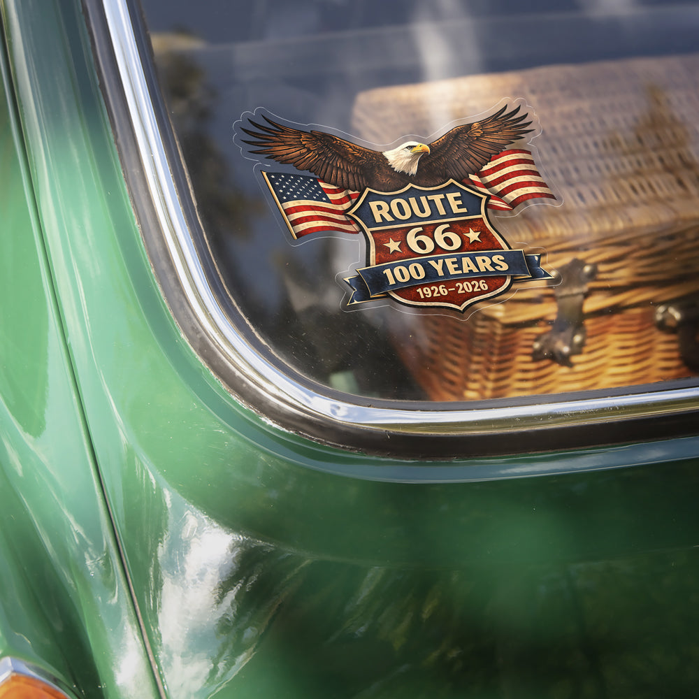 Celebrating 100 Years of Route 66 Mother Road 1926-2026 Car Window Decal Sticker CH07 910654