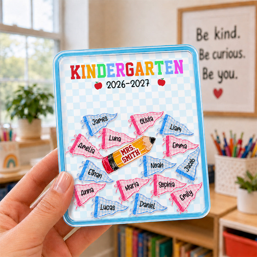 Custom Preschool Teacher Magnet, Personalized Classroom Keepsake with Student Names, Back to School Gift TH10 170419