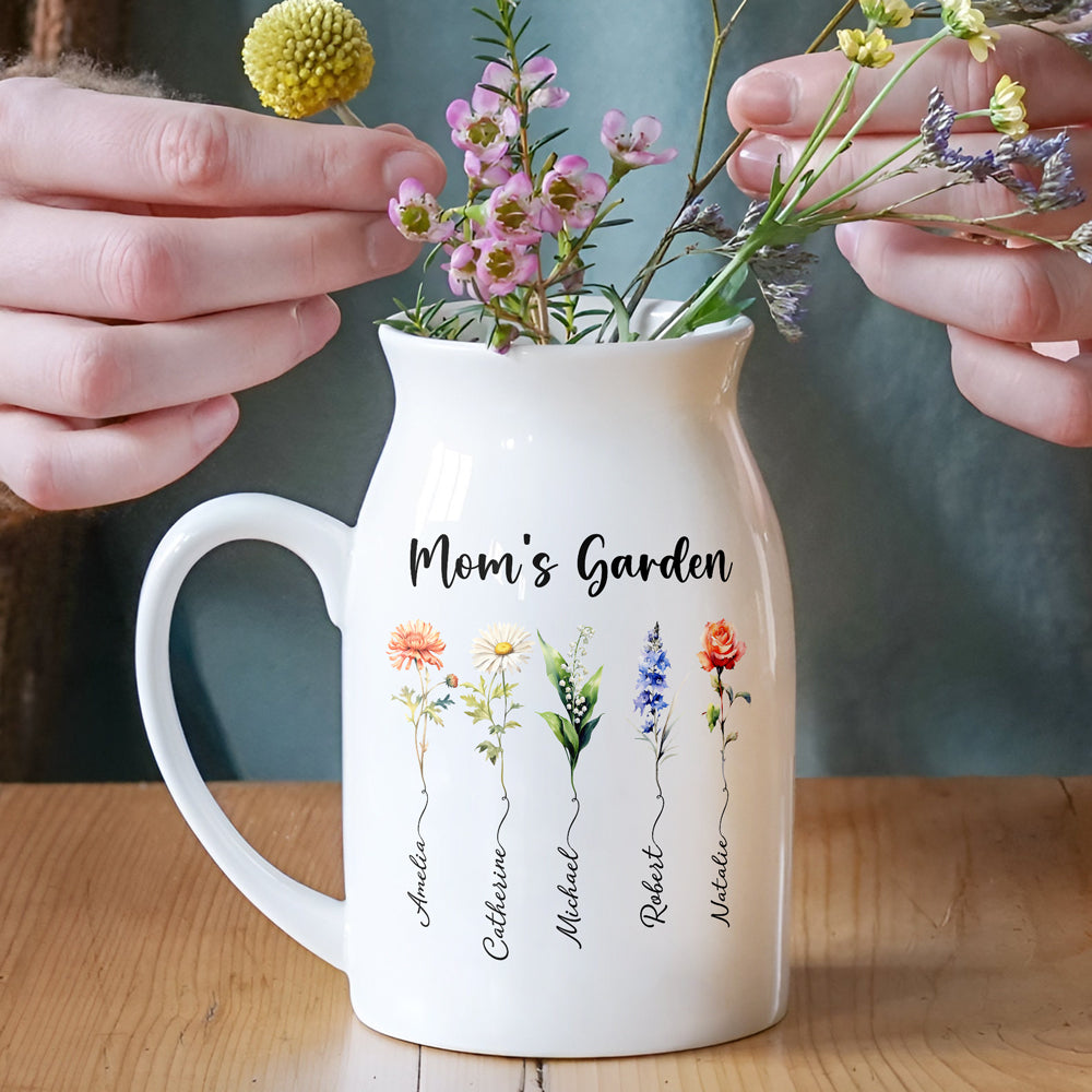 Mom's Garden Personalized Birthflowers Vase, Mothers Day Gift CH07 910884