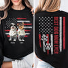 Custom Photo Best Dog Dad, Dog Mom Ever US Flag Back & Front Dark Shirt HA75 892396