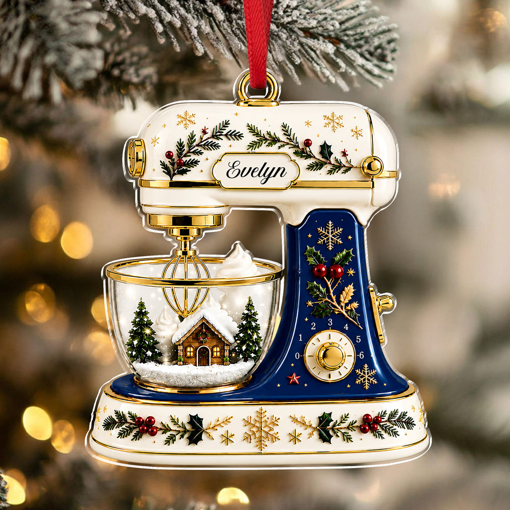 Custom Name Baking Mixer 3D Effect Acrylic Ornament, Personalized Baking Lover Gift, Christmas Keepsake HO82 903576