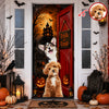Custom Photo Trick Or Treat Halloween Door Cover – Personalized Gift for Dog Lovers LM32 669579