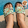 Custom Photo Tropical Flower Summer Slide Sandals CH07 911596