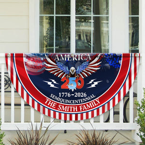 Custom Family Name 250 Years America Semiquincentennial Pleated Fan Flag TH10 898017