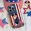 Custom Photo My Dog, Cat Loves America 1776-2026 Patriotic Phone Case HO82 901206