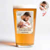 Custom Photo Father Of The Bride Beer Glass, Personalized Wedding Gift For Dad LM32 899983