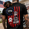 Custom Name Happy 250th Birthday To Best Dog Dad Dog Mom America Flag Back Dog Shirt LM32 669285