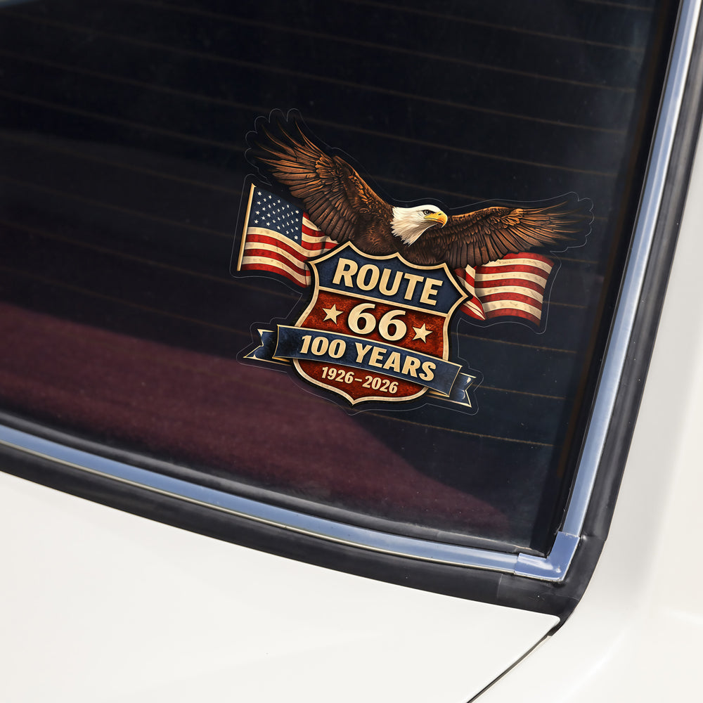 Celebrating 100 Years of Route 66 Mother Road 1926-2026 Car Window Decal Sticker CH07 910654
