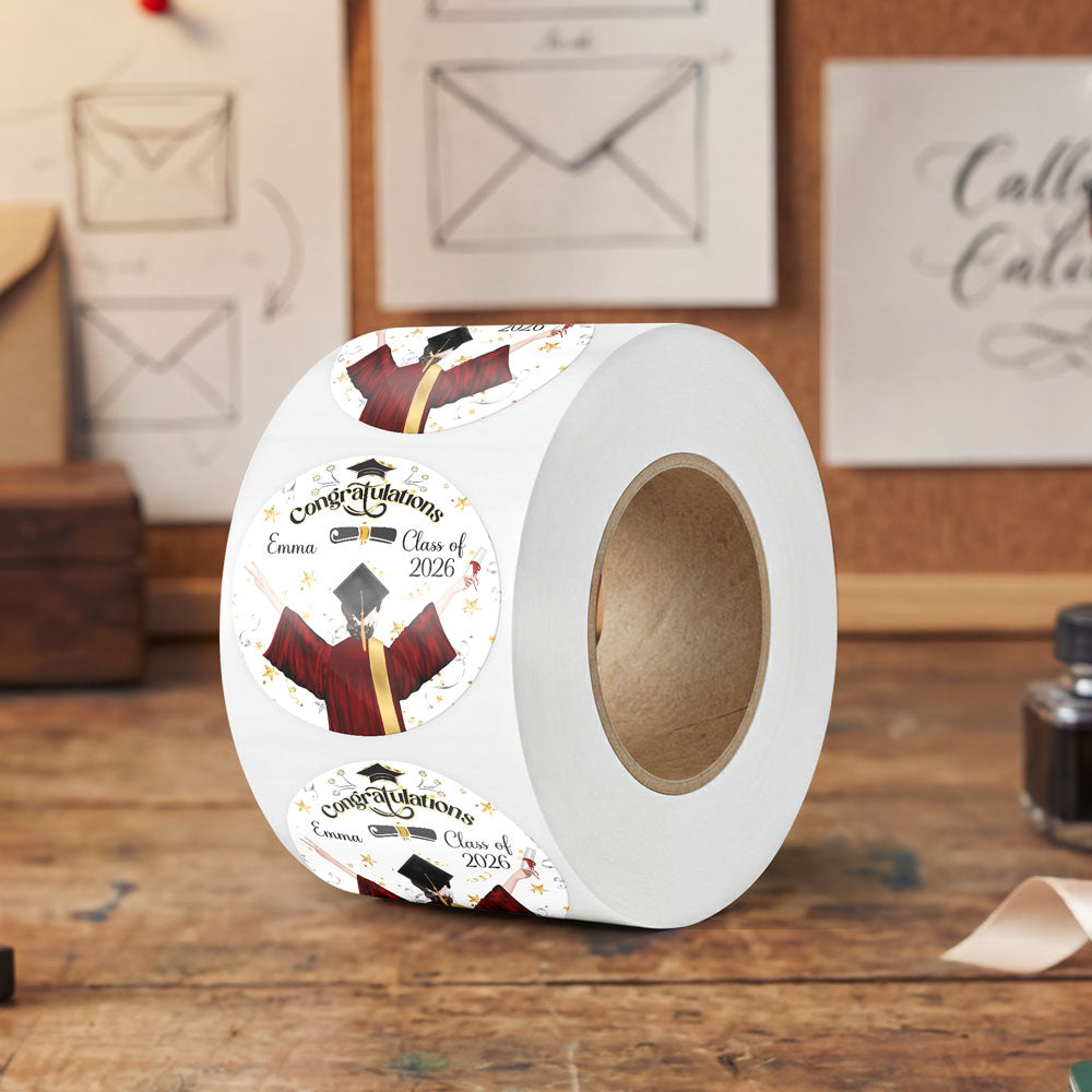 Personalized Congratulations Class of 2026 Roll Sticker TH10 898797