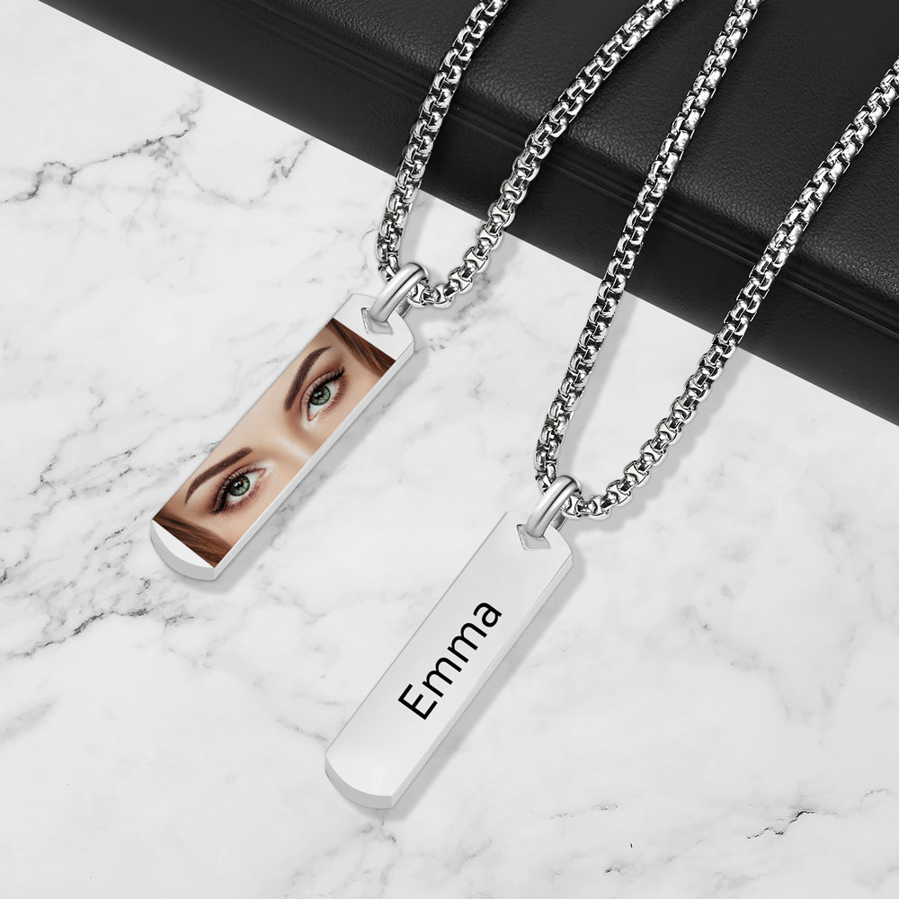 Custom Your Eyes Photo Long Necklace TH10 892857