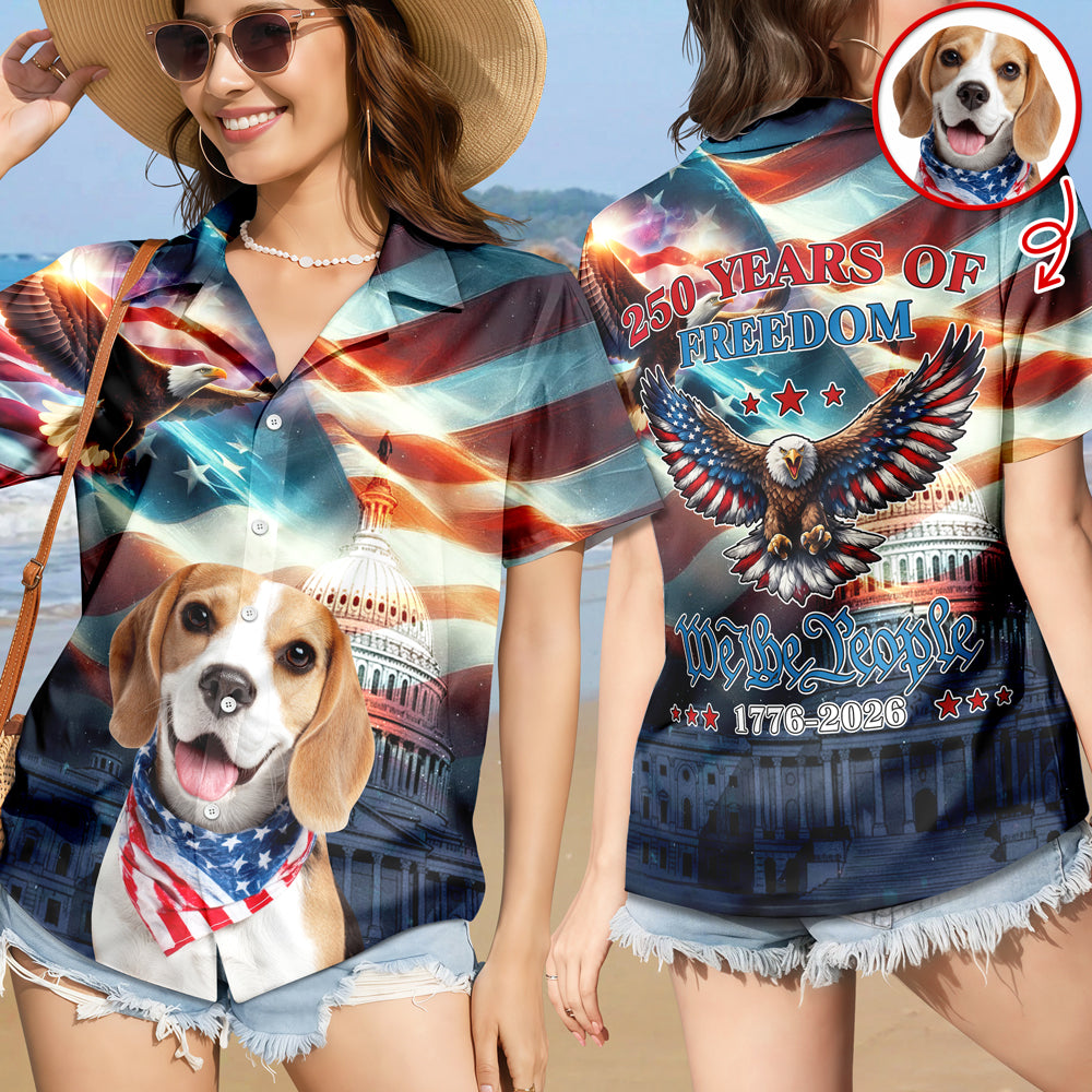 Custom Photo 250 Years of America Freedom 1776 - 2026 Hawaii Shirt LM32 899067