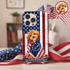 Custom Photo My Dog, Cat Loves America 1776-2026 Patriotic Phone Case HO82 901206