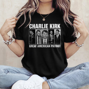 Charlie Kirk Great American Patriot Dark Shirt HA75 64472