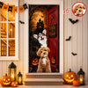 Custom Photo Trick Or Treat Halloween Door Cover – Personalized Gift for Dog Lovers LM32 669579