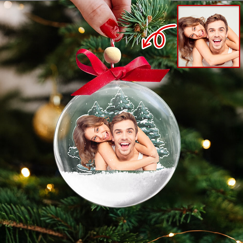 Custom Couple Photo 3D Ball Ornament For Christmas TH10 896083