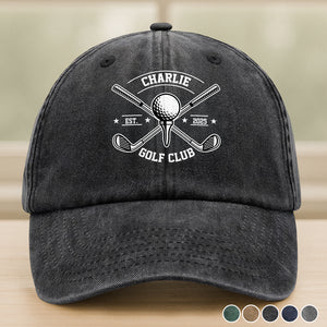 Personalized Custom Name Washed Denim Baseball Cap For Golf Lover TH10 898149