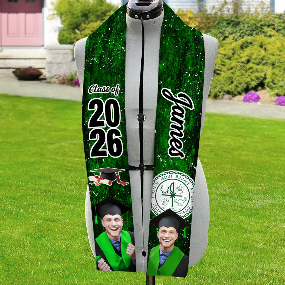 Custom Photo Class Of 2026 Congratulations Graduation Stole LM32 897687