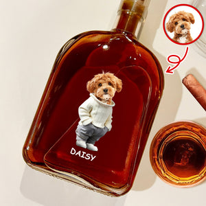 Custom Photo And Name Dog Whiskey Bottle For Dog, Pet Lovers HA75 897578
