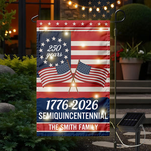 Custom Family Name Semiquincentennial 250th Anniversary LED Garden Flag LM32 895867