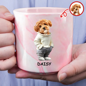 Custom Photo And Name Me Dog Cat Personalized Marble Mug HA75 897602