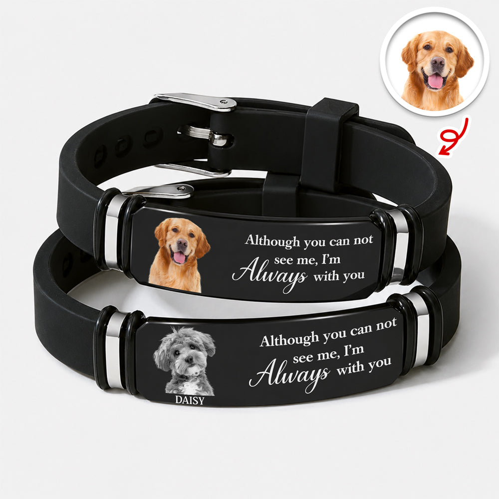 Custom Pet Photo Wristband Bracelet Pet Loss Memorial Gift LM32 669623