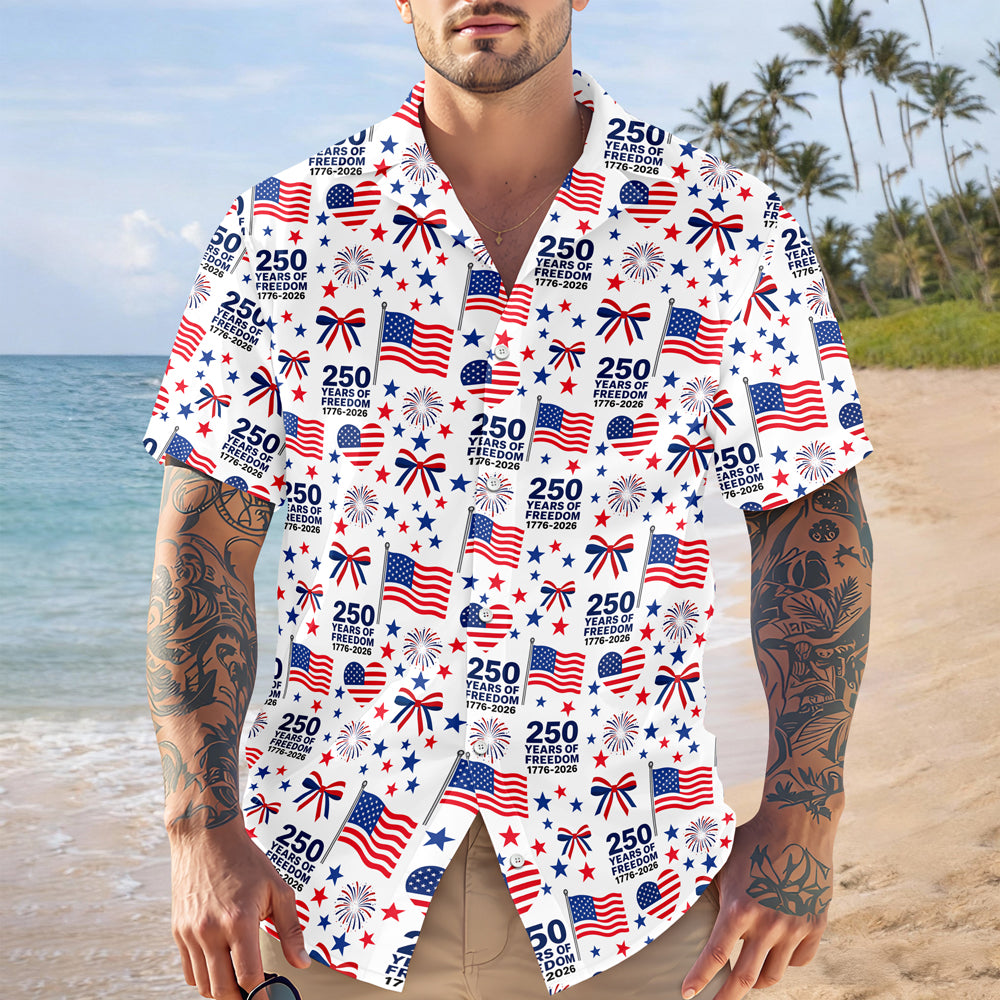Personalized US 250 Years Of Freedom 1776-2026 American Flag Hawaii Shirt TH10 169515