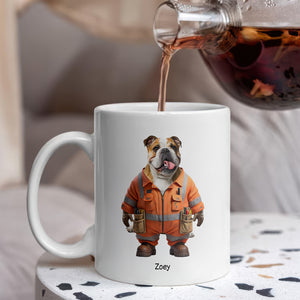 Custom Photo Cool Dog Cat Career Uniforms White Mug For Pet Lovers HA75 891952