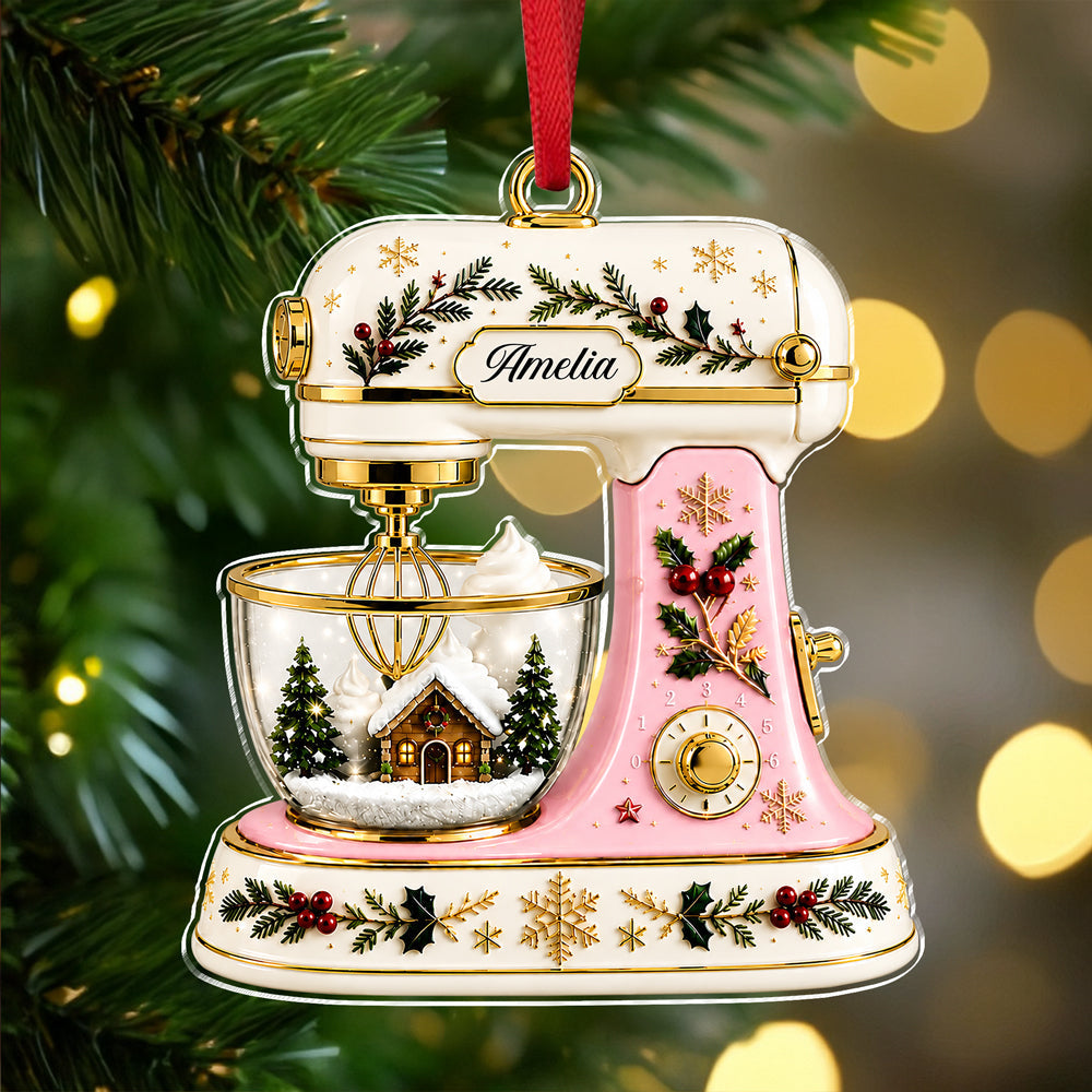Custom Name Baking Mixer 3D Effect Acrylic Ornament, Personalized Baking Lover Gift, Christmas Keepsake HO82 903576