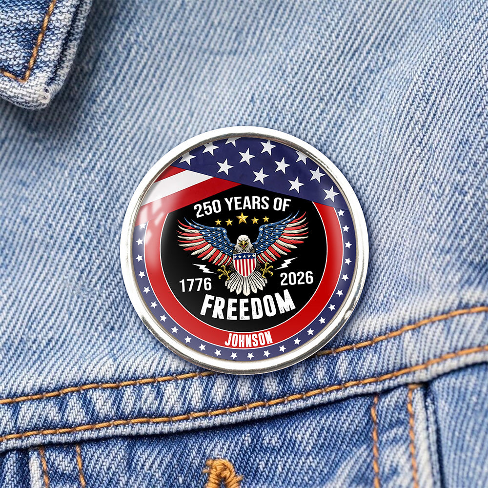 Custom Name 250 Years of America Freedom 1776-2026 Eagle Lapel Pin LM32 899689
