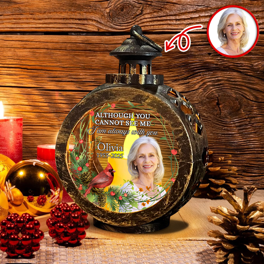 Custom Photo Beside You Memorial Candlelight Lantern Ornament HO82 894976
